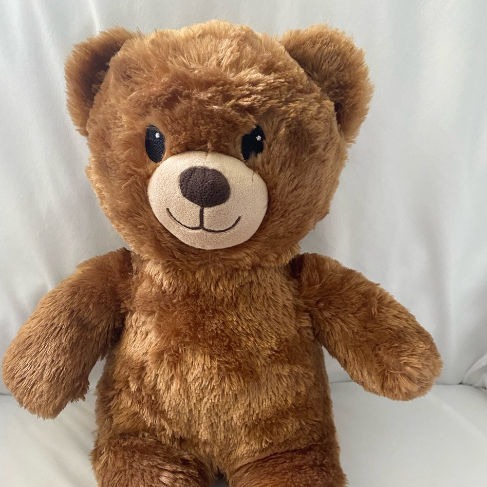 Build A Bear Happy Birthday Teddy Bear 17" Brown Plush Stuffed Balloon Paw